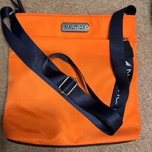 Náutica Orange Nylon Crossbody Purse